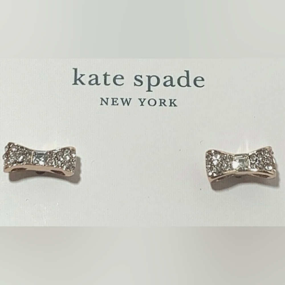 Kate Spade NWT pave bow earrings